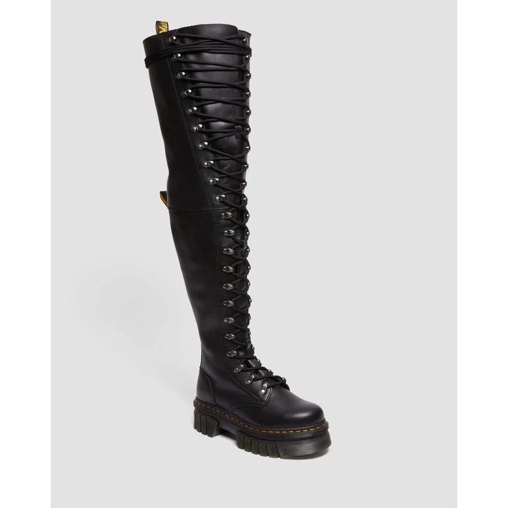 Dr Martens Audrick 22-Eye Extreme Lace Knee High Platform Boots